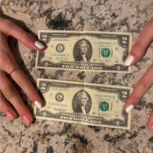 Two dollar bills